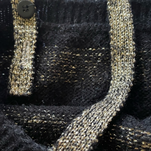 ❌ SOLD ❌ VTG 80s Halston III Striped Metallic Tank Top Black & Gold Size Small - Picture 5 of 8